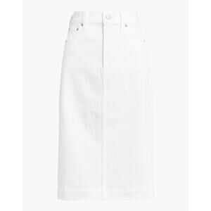 J Crew White Denim Midi Preppy Skirt US Women's 2 New